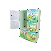 Genérico - Closet Organizador Para Niños, Color Verde