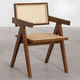 thumbnail image 4 of Silla de Comedor Chandigarh Madera y Ratán Natural Marrón, 4 of 8