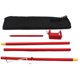 thumbnail image 1 of Soporte Para Linterna Para Acampar Soporte Para Poste De Lámpara De Pesca Al Aire Libre Plegable Portátil 3 Secciones Rojo, 1 of 5