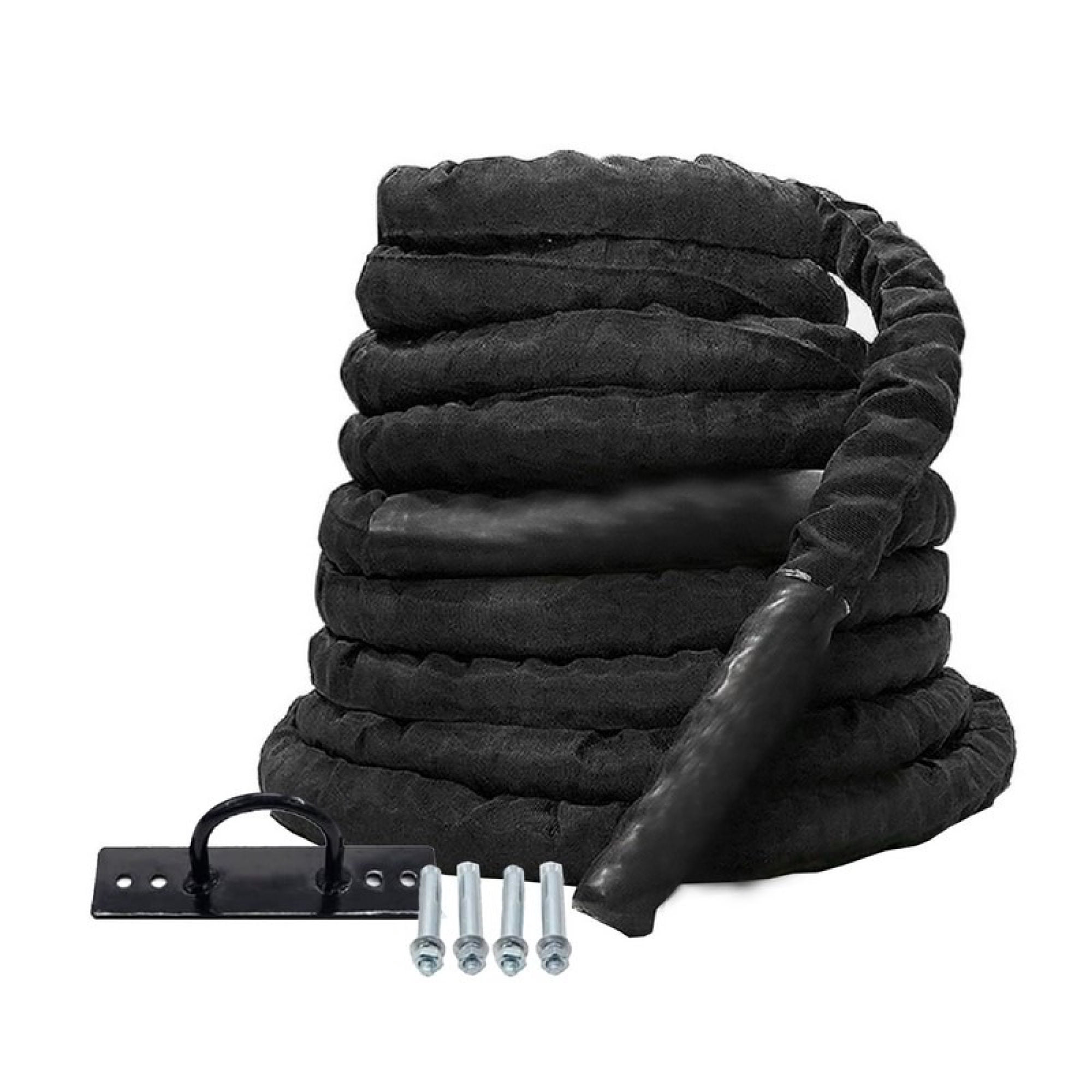 Cuerdas Funcional BattleRope 12m 38mm Fitness Negro