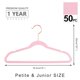 thumbnail image 2 of Perchas de terciopelo MIZGI Premium Kids (paquete de 50) con ganchos de oro rosa, 2 of 8