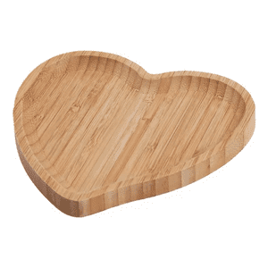 Genérico - Tabla Picoteo Corazón Bambú Picnic Compartir Aperitivo 27Cm