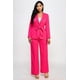 thumbnail image 1 of Conjunto De Blazer Formal De Manga Larga Con Lazo En La Cintura Y Pantalón Ancho Color Magenta (para Mujer), 1 of 2
