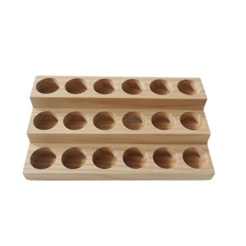 Ioensy - Caja De Almacenamiento De Madera Para Aceites Esenciales, 3 Niveles, 18 Ranuras, Para Salón De Casa, Sala De Estar