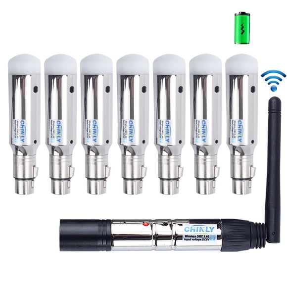 Receptor y transmisor inalámbrico DMX512 CHINLY 8 piezas
