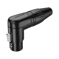 Roxtone - Conector Canon Xlr Hembra De 3 Polos En Angulo Recto