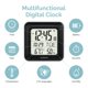 thumbnail image 4 of Reloj de baño KADAMS 9.5 para pared de cocina con pantalla LCD, color negro, 4 of 8