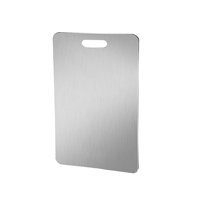 Bothyi - Tabla De Cortar De Acero Inoxidable, Tablero Para Galletas Y Pizza, Plato Resistente Para Descongelar Carne, Pequeño