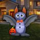 thumbnail image 2 of Decoración inflable de murciélagos y calabazas para Halloween de 1,2 m con LED, 2 of 7