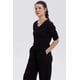 thumbnail image 2 of Polera Mujer Abotonada Con Textura Negro, 2 of 4