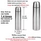 thumbnail image 3 of Termo Leberna de acero inoxidable con aislamiento al vacío de 500 ml, 3 of 8