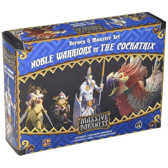 Juego de Mesa CMON Massive Darkness Guerreros Nobles vs Cockatrix