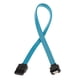 thumbnail image 2 of Cable SATA III De 6,0 Gbps En ángulo Recto De 90 Grados Con Pestillo De Bloqueo Azul De 305 Mm, 2 of 5
