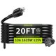 thumbnail image 1 of Cable de extensión Seeklyze, 20 pies, 16 AWG, 3 puntas, 13 A, 125 V, 1625 W, negro, 1 of 7