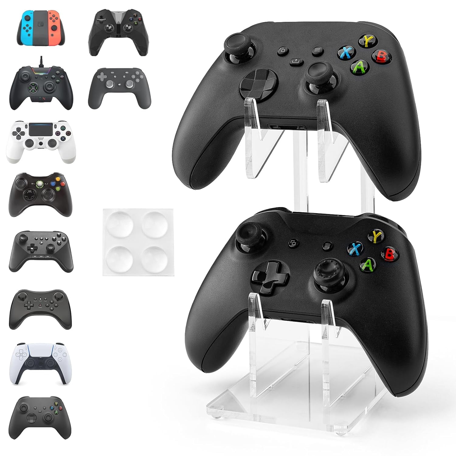 Genérico - Soporte De Mando Universal Para Xbox Series X, Xbox 360, Ps5, Ps4, Switch,steam Controller, Desktop Computer Game Controller, Transparent Controller Display Stand-2-tier
