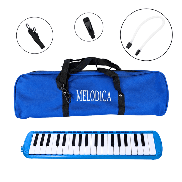 Melódica 37 Teclas Escolar con Estuche, Boquilla y Manguera para Aprendizaje Musical