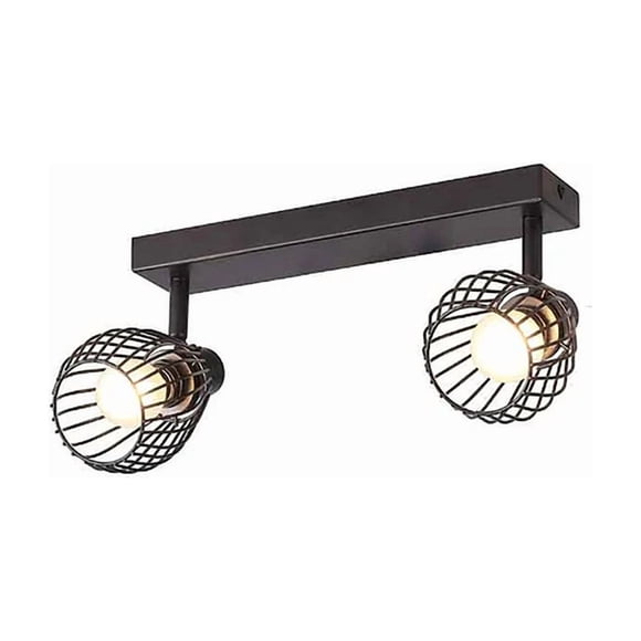Foco sobrepuesto 2 luces Beas Negro Mate BP