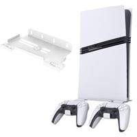 Genérico - Soporte De Pared Vertical Con 2 Soportes De Mando Para Playstation 5 Pro/Slim - Base De Soporte De Almacenamiento-Blanco