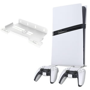 Genérico - Soporte De Pared Vertical Con 2 Soportes De Mando Para Playstation 5 Pro/Slim - Base De Soporte De Almacenamiento-Blanco