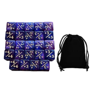 Bothyi - Juego De Dados De Seis Caras Para Juego De Rol Preescolar, 24 Uds., Color Violeta Y Azul