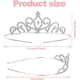 thumbnail image 2 of 6 piezas de tiara de princesa de cristal para niñas, corona de cristal plateada, tiara de princesa con diamantes de imitación, corona nupcial para boda, diadema, accesorios Cacampanao, tiara de crista, 2 of 7