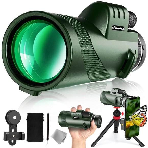 Telescopio Monocular Pankoo 40x60 con Trípode y Adaptador para Teléfono