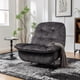 thumbnail image 1 of Black recliner, reclining lazy chair, mobile phone holder, large and comfortable reading chair, swivel gliding rocking chair, gold-stamped velvet, 1 of 3