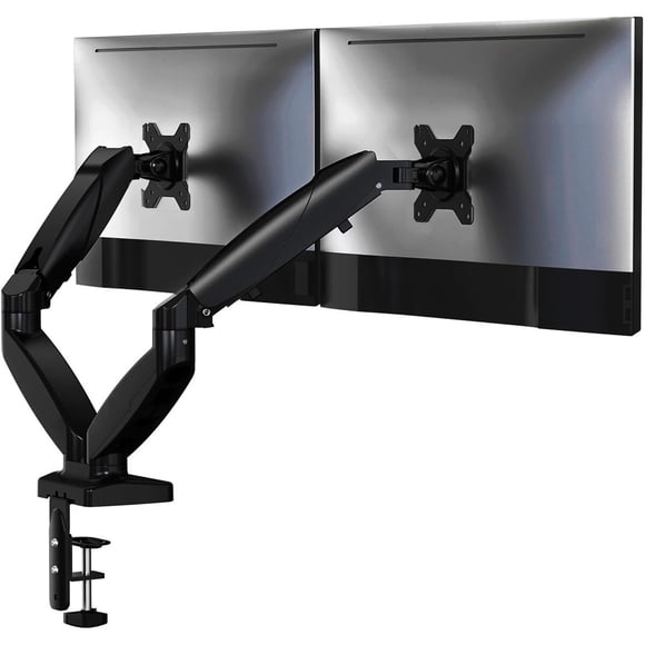 Soporte ergonómico de brazo para dos monitores, hasta 20 lb