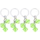 thumbnail image 1 of 4 paquetes de llaveros con amuleto de dados de la suerte, mini dados cuadrados en cubo 3D de resina con 3 colgantes para bolso, billetera, cartera, coche, accesorios para celular, verde claro, 1 of 6