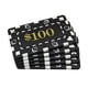 thumbnail image 1 of Fichas de póker MRC POKER 5 uds $100 negro 8 cm × 4 cm, 1 of 1