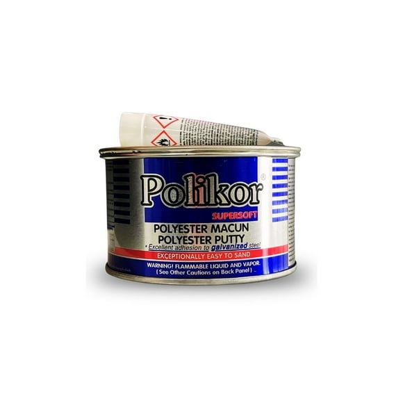 Masilla Poliester 1/8 Galon Polikor Supersoft 400 Gr amarillo