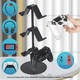thumbnail image 3 of Controller Bracket 3 Layers, Headset Bracket, Multi-adjustable Game Controller Headset Hanger For All General Gaming PC Accessories, Xbox PS4 PS5 Switch-Smart Negro, 3 of 6