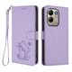 thumbnail image 1 of Xiaomi Redmi 17 4G/5G Funda Billetera con Estampado de Gato, Lila Claro, 1 of 6