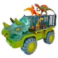 Xac - Camion De Dinosaurios Auto Grande De Juguete Para Niños Set 6 Piezas