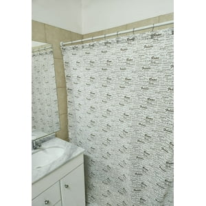 Gentile - Cortina Letra Café 140X200 Cms Medida Especial