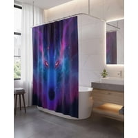 Mylhogar - Cortina De Baño Tela Género + Forro Impermeable