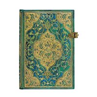 Paperblanks - Libreta Cronicas Turquesas (Turquoise Chronicles) Mini Tapa Dura Con Lineas