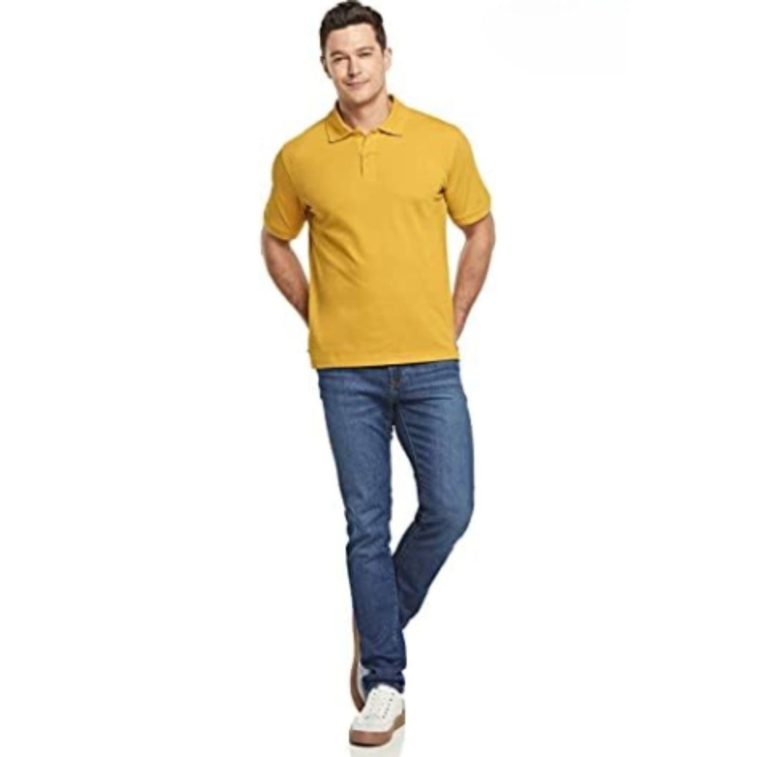 Likeshop - Polera Piqué Hombre Textura Suave Botones 001