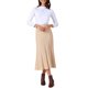 thumbnail image 2 of INSPIRE CHIC Falda Midi de Punto Vintage de Cintura Alta para Mujer L Caqui, 2 of 5