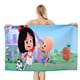 thumbnail image 1 of Cleo y Cuquín Toalla de playa de secado rápido con diseño temático, regalo para mujeres y niñas, ideal para cumpleaños, fans, amantes de la música, uso en la playa o al aire libre, 78 × 160 cm, 1 of 6
