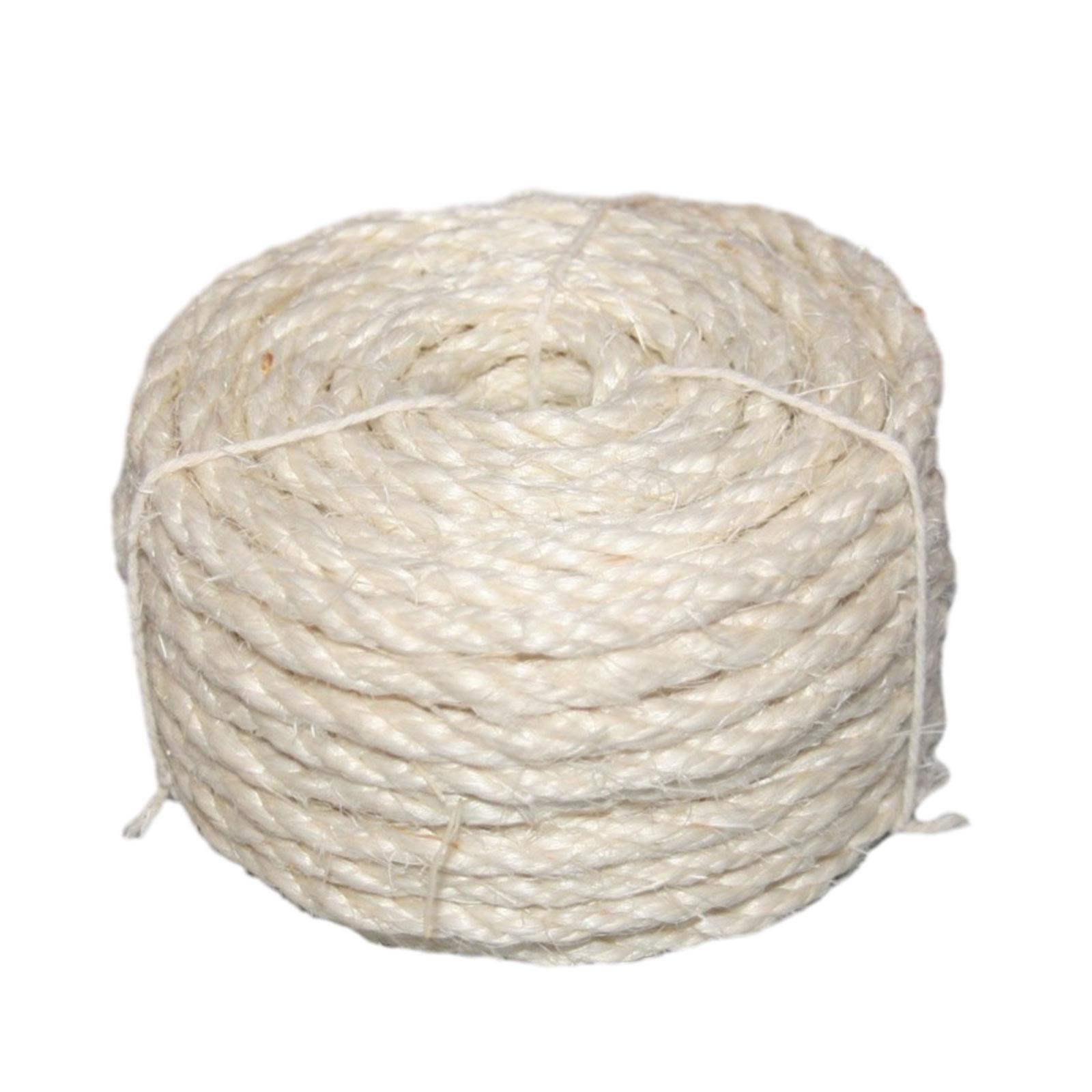 Magideal - Poste Rascador Para Gatos, Cuerda De Sisal Retorcida, Marco De Escalada Para Gatos, Cuerda De Sisal, Cordón Para Mascotas, Artesanía Duradera, Gruesa, Blanco