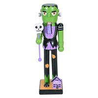 Magideal - Nutcracker Figura Escultura Puppetero Soldado Artesanía De Madera Adorno Festivo Con Estilo Clásico Adecuada Para Regalos Decoración De Mesa Y Fiestas Frankenstein
