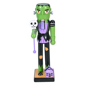 Magideal - Nutcracker Figura Escultura Puppetero Soldado Artesanía De Madera Adorno Festivo Con Estilo Clásico Adecuada Para Regalos Decoración De Mesa Y Fiestas Frankenstein