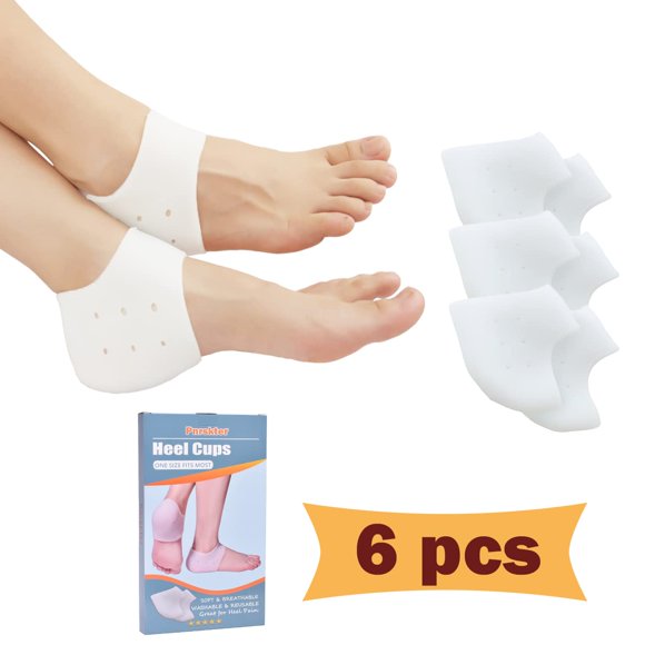 Pantalones de gel Heel Cups para fascitis plantar (3 pares)