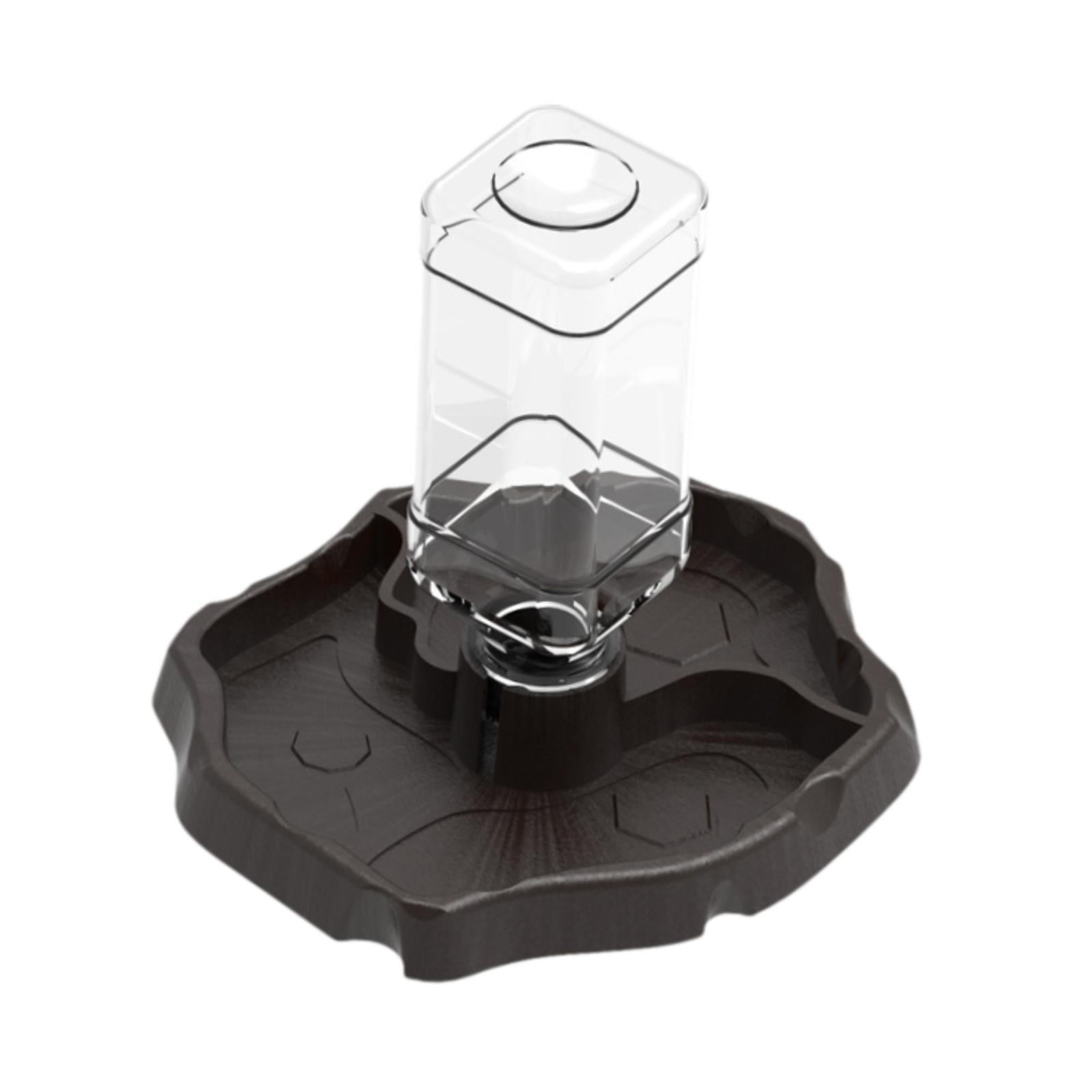 Uucntr - Bebedero Para Reptiles, Comedero Y Bebedero Automático Para Tortugas, Color Café Oscuro