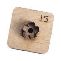 Magideal - Troquel De Corte De Cuero De Flores, Plantilla De Corte Multifunción Para Álbum De Recortes De Madera, Plantilla De Corte De Cuero Diy Para Artesanía 15Mm