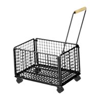 Bothyi - Cesta De Almacenamiento Con Ruedas Para Libros Y Dormitorio, 43 X 28 X 28 Cm, Color Negro