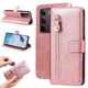 thumbnail image 4 of Funda con Cremallera para OPPO A5 4G/5G, Carcasa Cartera de Cuero PU con Soporte y Tarjetero, 4 of 5
