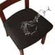 thumbnail image 1 of Xiao Hua Funda de Silla de Restaurante de Jacquard, Funda de Asiento Impermeable, Funda de Silla de Cocina Desmontable (Juego de 2 Piezas, Negro), 1 of 4