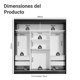 thumbnail image 3 of Clóset Madesa Reno 3 Puertas Correderas Negro/Blanco, 3 of 10